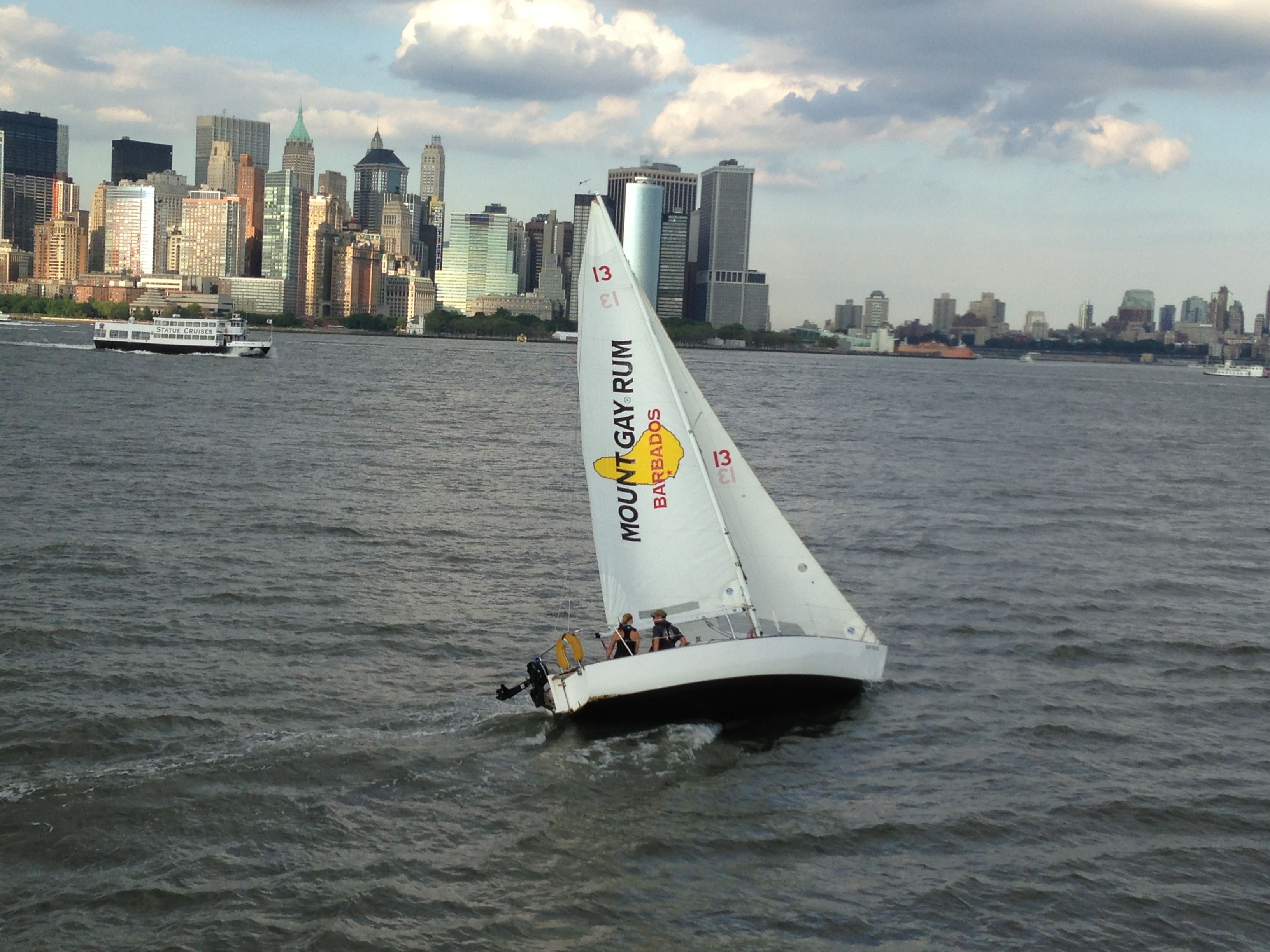 Heeling, Close Hauled on a J24, New York Harbor